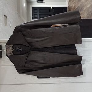 EAST 5TH WOMEN'S BROWN LEATHER JACKET SMALL